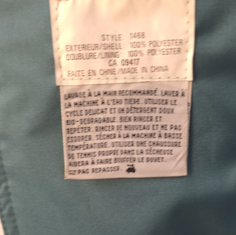 Vintage Teal Double Breasted Trench Coat (S-M Oversize) Lined - Picture 6 of 9